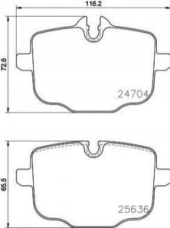 8DB355024921 HELLA Колодки гальмівні дискові комплект; задн.