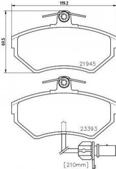 8DB355018-451 HELLA Гальмівні колодки передні W163 M-клас