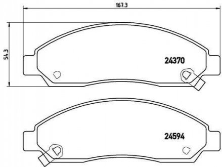 P34 005 BREMBO Гальмівні колодки дискові