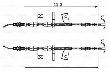 1987482585 BOSCH Трос зупиночних гальм