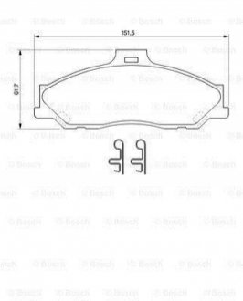 0986424720 BOSCH Гальмівні колодки дискові