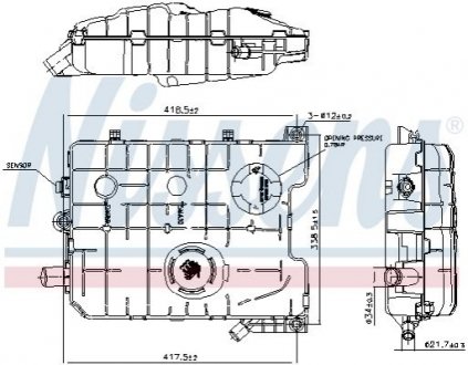 996058 NISSENS Компенсационный бак, охлаждающая жидкость