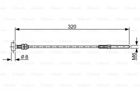 1987482460 BOSCH Трос зупиночних гальм