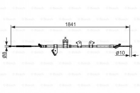 1987482568 BOSCH Трос зупиночних гальм