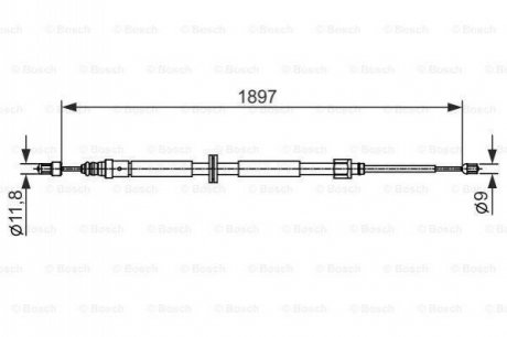 1987482433 BOSCH Трос зупиночних гальм