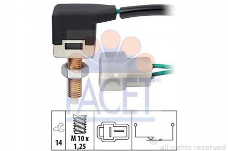 71057 FACET Датчик стоп-сигнала Hyundai Coupe 1.6 16v (98-02) (7.1057) FACET