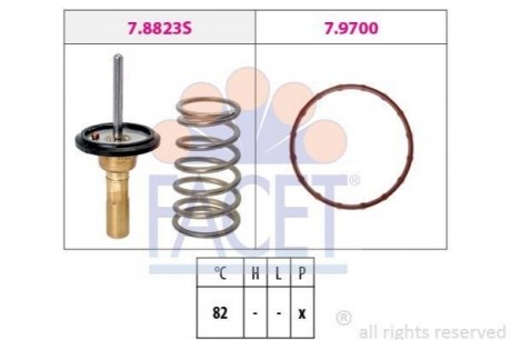 78823 FACET Термостат Toyota Verso s 1.33 (nsp120_) (10-16) (7.8823) FACET