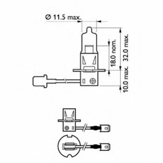 12455RAC1 PHILIPS Автолампа галогенова 100W