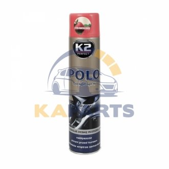 K406TR K2 Поліроль для торпедо "полуниця" / K2 PERFECT POLO COCKPIT SPRAY 600ML STRAWBERRY