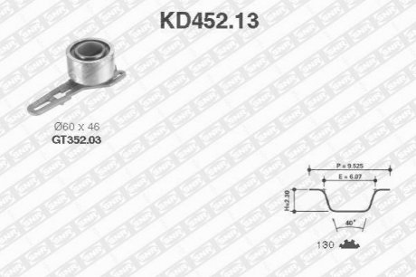 KD452.13 SNR NTN Роликовий модуль натягувача ременя (ролик, ремінь)