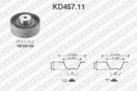 KD457.11 SNR NTN Роликовий модуль натягувача ременя (ролик, ремінь)