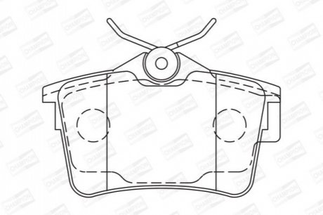 573289CH CHAMPION Колодки тормозные дисковые задние Citroen Berlingo/Peugeot Partner, 308 SW (07-)