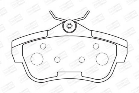 573281CH CHAMPION Колодки тормозные дисковые задние Peugeot Expert, Citroen Jumpy, Fiat Scudo (573