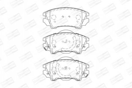 573270CH CHAMPION Колодки тормозные дисковые передние Opel/ Vauxhall Insignia (08-) (573270CH) CHA