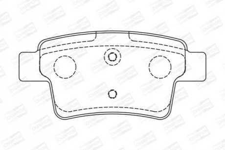 573194CH CHAMPION Колодки тормозные дисковые задние CITROEN C4 Grand Picasso I (UA_) 06-13, C4 Pic