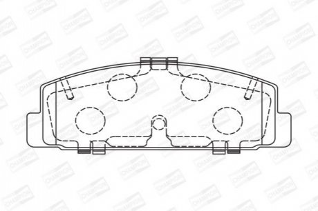 572490CH CHAMPION Колодки тормозные дисковые задние MAZDA 6 (572490CH) CHAMPION