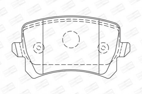 573667CH CHAMPION Колодки тормозные дисковые задние VW Tiguan (573667CH) CHAMPION