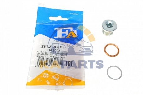 861.360.021 Fischer Automotive One (FA1) Болт піддону з шестигранною головкою