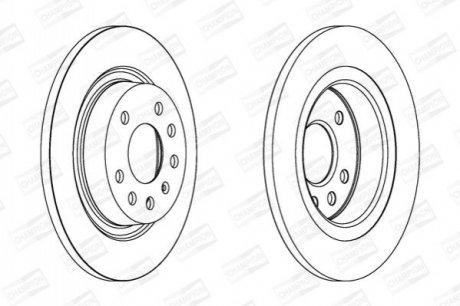 562229CH CHAMPION Диск тормозной задний (кратно 2шт.) Fiat Croma (194_) (05-)/Opel Vectra C (Z02)