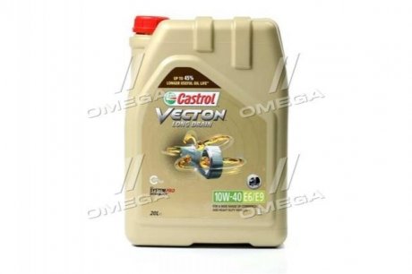 15B9D1 CASTROL Масло ДВС 10W-40 Castrol VECTON LONG DRAIN API CJ-4, ACEA E6/E9, MAN M 3477, 20л, синт.