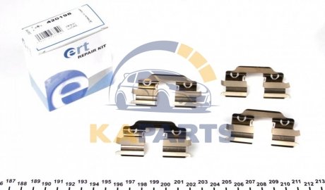 420198 ERT Монтажний к-кт гальмівних колодок