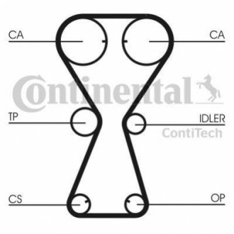 CT826 Contitech Ремінь зубчастий (довж. 60-150)