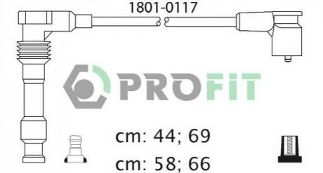 1801-0117 PROFIT Комплект кабелів високовольтних