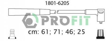 1801-6205 PROFIT Комплект кабелів високовольтних