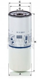 W11020/1 MANN W11020/1 (MANN) Фильтр масла
