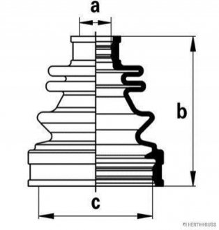 J2884018 JAKOPARTS Пильник ШРУС гумовий + змазка