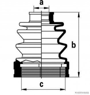 J2885008 JAKOPARTS Пильник ШРУС гумовий + змазка