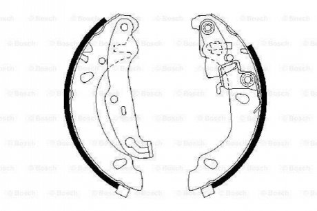 0 986 487 624 BOSCH Колодки гальмівні барабанні