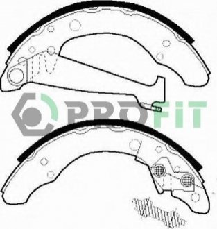 5001-0408 PROFIT Колодки гальмівні барабанні