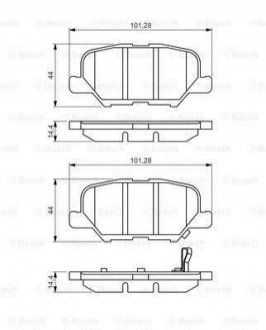 0986495358 BOSCH Колодки гальмівні дискові