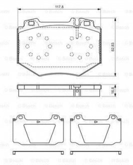 0986494352 BOSCH Гальмівні колодки дискові