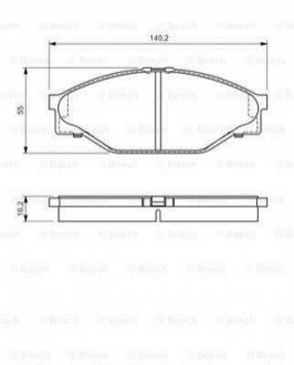 0 986 424 225 BOSCH Колодки гальмівні дискові