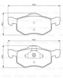 0 986 494 361 BOSCH Колодки гальмівні дискові