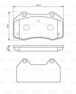 0 986 494 551 BOSCH Колодки гальмівні дискові