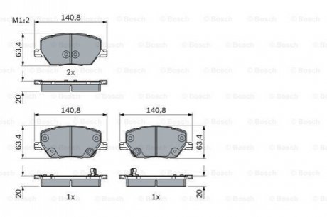 0 986 494 941 BOSCH Колодки гальмівні дискові