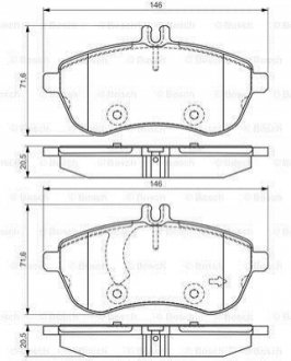 0 986 495 104 BOSCH Колодки гальмівні дискові