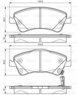 0 986 495 106 BOSCH Колодки гальмівні дискові