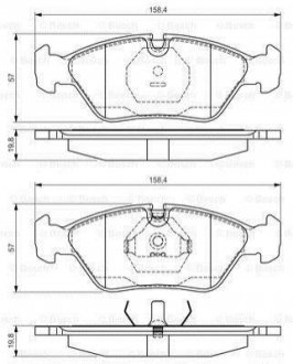 0 986 495 162 BOSCH Колодки гальмівні дискові