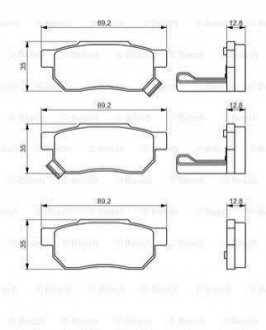 0 986 495 256 BOSCH Колодки гальмівні дискові