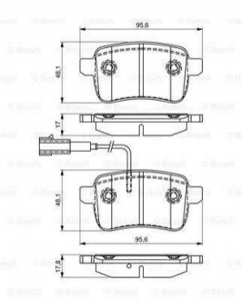 0 986 495 305 BOSCH Колодки гальмівні дискові