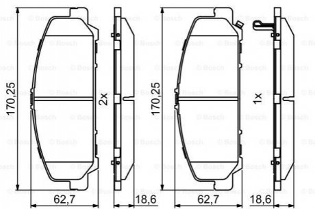 0 986 495 375 BOSCH Колодки гальмівні дискові