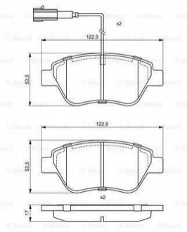 0 986 495 378 BOSCH Колодки гальмівні дискові