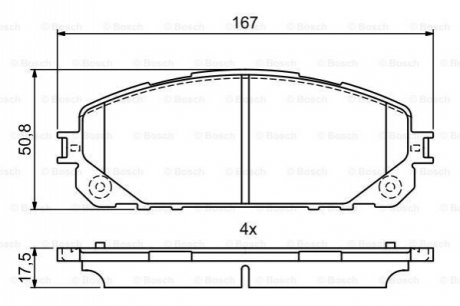 0986495404 BOSCH Колодки гальмівні дискові