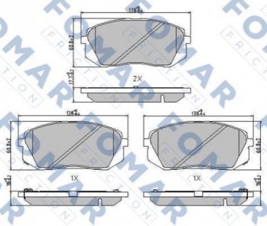 FO 241981 FOMAR Колодки гальмівні дискові