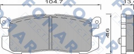 FO 420581 FOMAR Колодки гальмівні дискові