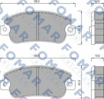 FO 433481 FOMAR Колодки гальмівні дискові